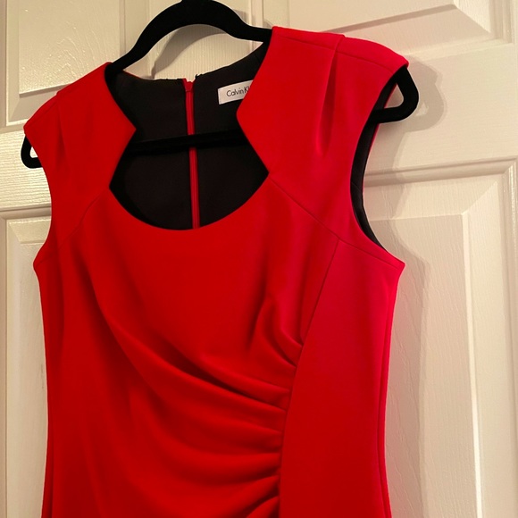 Calvin Klein red midi dress - Picture 4 of 12